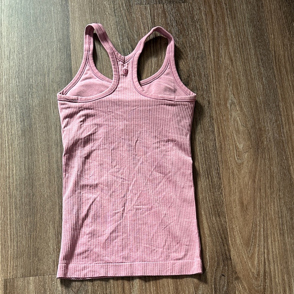 lululemon athletica Pink Ribbed Sports Bra Top - Picture 2 of 3